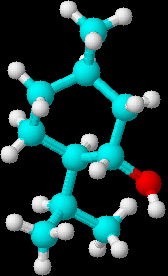 Moleklmodell (+)-Isomenthol (8755 Byte)