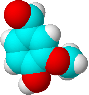 Vanillinmolekl, erstellt mit ChemSketch by ACD